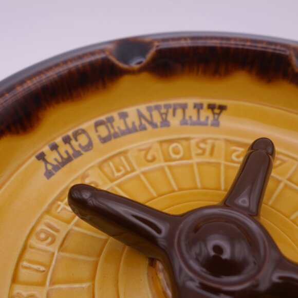 Fabulous Atlantic City Roulette Wheel Ceramic Ash Tray - Picture 8 of 14